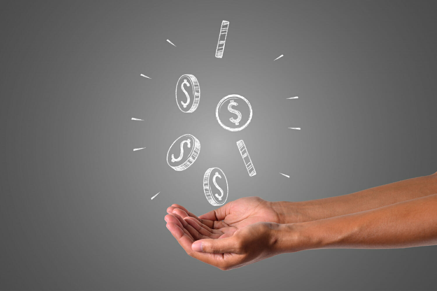 money-writes-with-white-chalk-is-hand-draw-concept